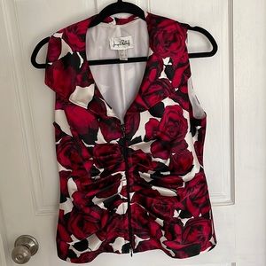 Joseph Ribkoff Roses blouse size 12